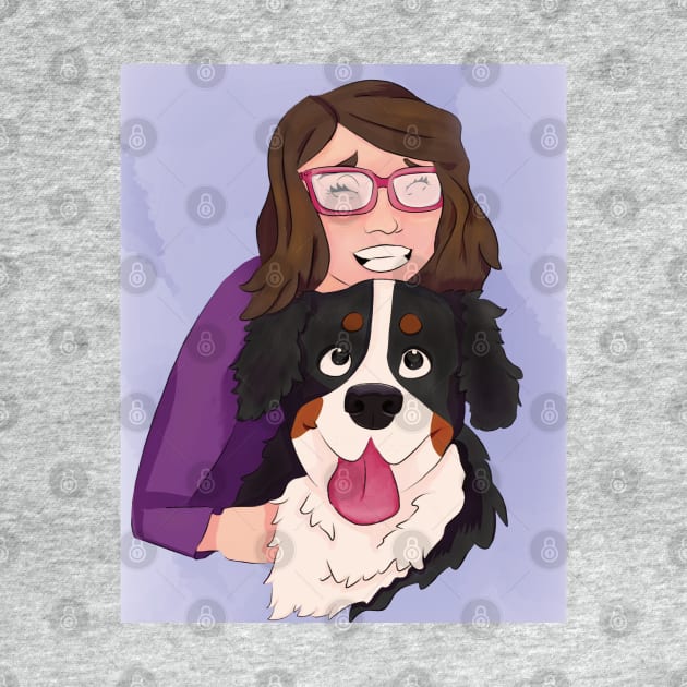 Bernese Mountain Dog with Brunette Mom by FlippinTurtles